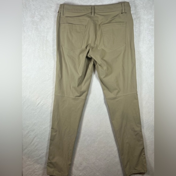 Lululemon 32W 32L Classic ABC Stretch Performance Chino Pants Beige Tan EUC - Picture 8 of 11